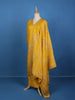 Yellow Floral Designed Cotton Salwar Suit - Diadem