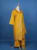 Yellow Floral Designed Cotton Salwar Suit - Diadem