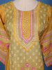 Yellow Floral Design Printed Cotton Salwar Suit - Diadem
