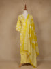 Yellow Floral Design Printed Cotton Salwar Suit - Diadem