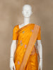 Yellow Floral Designed Banarasi Silk Saree - Diadem