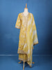 Yellow Floral Designed Cotton Salwar Suit - Diadem
