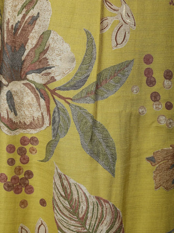 Yellow Floral Designed Cotton Salwar Suit - Diadem