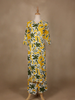 Yellow Floral Designed Cotton Salwar Suit - Diadem