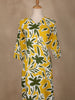 Yellow Floral Designed Cotton Salwar Suit - Diadem