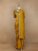 Yellow Floral Designed Crepe Sharara Salwar Suit - Diadem