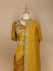 Yellow Floral Designed Crepe Sharara Salwar Suit - Diadem