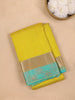 Yellow Floral Woven Pure Kanchipuram Silk Saree - Diadem
