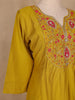 Yellow Floral Designed Semi Silk Salwar Suit - Diadem