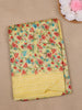 Yellow Floral Designed Fancy Cotton Saree - Diadem