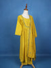 Yellow Floral Designed Semi Silk Salwar Suit - Diadem