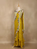 Yellow Floral Embroidered Organza Bridesmaids Lehenga - Diadem