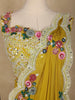 Yellow Floral Embroidered Organza Bridesmaids Lehenga - Diadem