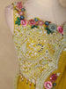 Yellow Floral Embroidered Organza Bridesmaids Lehenga - Diadem