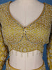 Yellow Floral Embroidered Semi Silk Lehenga for Brides - Diadem