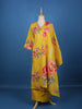 Yellow Floral Printed Cotton Salwar Suit - Diadem