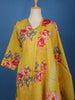 Yellow Floral Printed Cotton Salwar Suit - Diadem