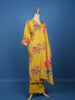Yellow Floral Printed Cotton Salwar Suit - Diadem