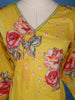 Yellow Floral Printed Cotton Salwar Suit - Diadem