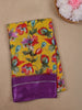Yellow Floral Prints Fancy Georgette Saree - Diadem