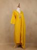 Yellow Floral Sequins Design Cotton Salwar Suit - Diadem
