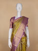 Yellow Floral Woven Pure Kanchipuram Silk Saree - Diadem