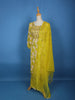 Yellow Floral Designed Cotton Salwar Suit - Diadem