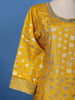 Yellow Mirror Embroidery Printed Georgette Salwar Suit - Diadem