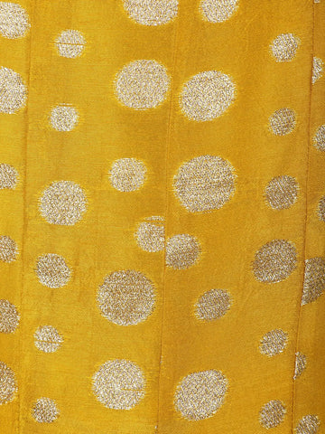 Yellow Mirror Embroidery Printed Georgette Salwar Suit - Diadem