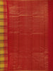 Yellow with Multicolor Checks Woven Pure Kanchipuram Silk Saree - Diadem