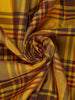 Yellow with Multicolor Checks Woven Pure Kanchipuram Silk Saree - Diadem