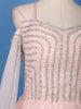Light Pink Stone and Sequin Embellished Net Gown - Diadem