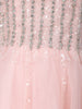Light Pink Stone and Sequin Embellished Net Gown - Diadem