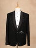 Black Coat Suit Set with Embroidery Designs and Stitched Pants - Diadem
