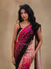 Multicolor Floral Printed Georgette Saree with Matching Blouse - Diadem