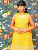 Yellow Embroidered Palazzo Salwar Suit Online - Diadem