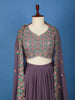 Lavender Floral Embroidery Lehenga - Diadem