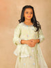 Pastel Green Floral Designed Lehenga - Diadem