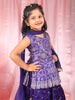 Purple Geometric Designed Lehenga - Diadem