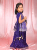 Purple Geometric Designed Lehenga - Diadem