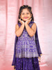 Purple Geometric Designed Lehenga - Diadem