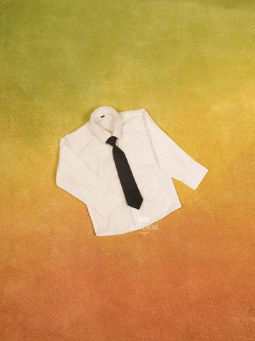 Black Kids Coat Suit Adorned with Glitters and Stripes Design with Tie - Diadem