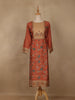 peach Floral Printed Rayon Kurti - Diadem