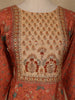 peach Floral Printed Rayon Kurti - Diadem