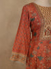 peach Floral Printed Rayon Kurti - Diadem