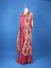 Pink Solid Gown paired with Embroidery Overcoat - Diadem