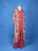 Pink Solid Gown paired with Embroidery Overcoat - Diadem