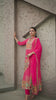 Queen Pink Floral Printed Synthetic Salwar Suit