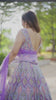 Lavender Net Mirror Worked Party Wear Gown