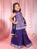 Purple Geometric Designed Lehenga - Diadem
